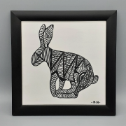 Framed hare tile (Made to order)